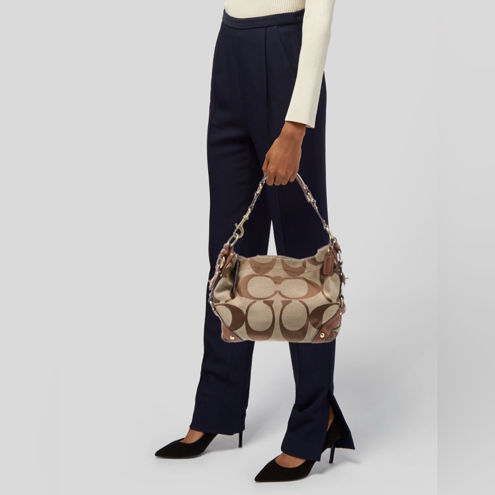Coach 1941 canvas leather trim handle bag